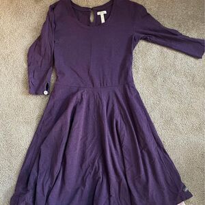 Womens Matilda Jane Lavender Queen of Hearts 3/4 Sleeve Fit & Flare Dress Size S